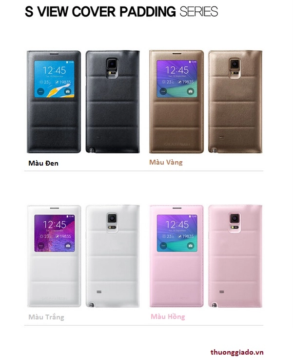 Bao Da Samsung Galaxy Note 4 S View Flip Cover Padding Chính Hãng Màu Trắng